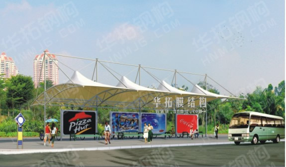 三亚市公交站台膜结构
