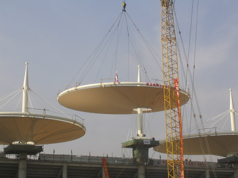 上海国际赛车场副看台屋顶膜结构工程