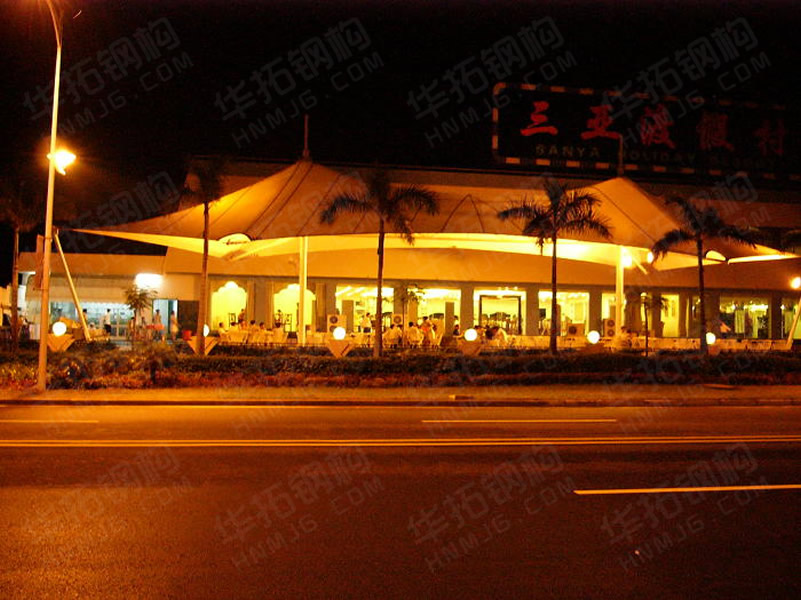 三亚华拓膜结构灯光夜景效果图
